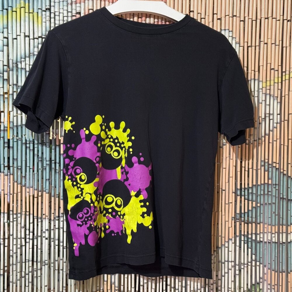 UNIQLO x UT x Nintendo Splatoon Octoling Ink Splatter T-Shirt/Black Multi, Small